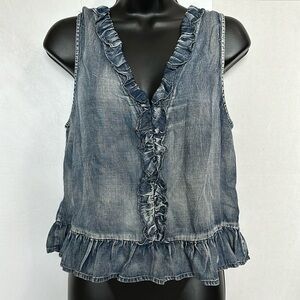 Mustard Seed Frannie frilled top small